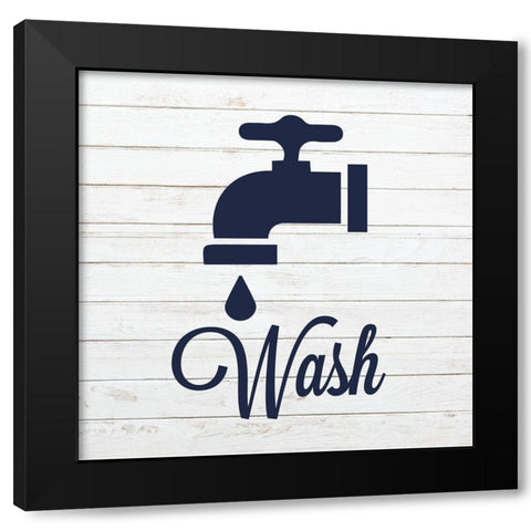 Laundry Wash 1 Black Modern Wood Framed Art Print with Double Matting by Hogan, Melody