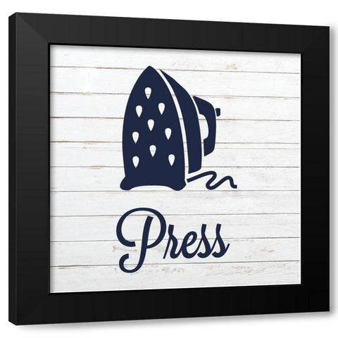 Laundry Press 1 Black Modern Wood Framed Art Print by Hogan, Melody