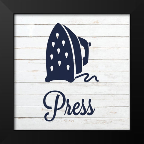Laundry Press 1 Black Modern Wood Framed Art Print by Hogan, Melody