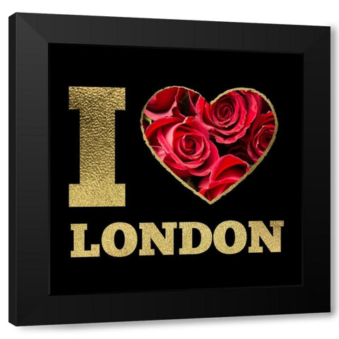 London Glam 2 Black Modern Wood Framed Art Print with Double Matting by Hogan, Melody