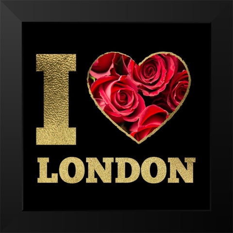 London Glam 2 Black Modern Wood Framed Art Print by Hogan, Melody