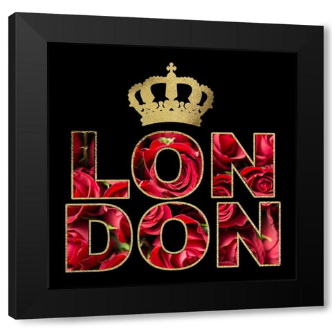London Glam 5 Black Modern Wood Framed Art Print by Hogan, Melody