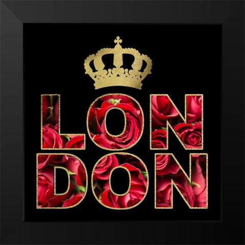 London Glam 5 Black Modern Wood Framed Art Print by Hogan, Melody