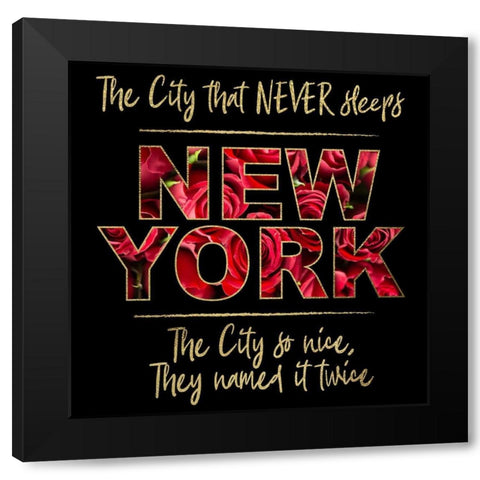 NYC Glam 5 Black Modern Wood Framed Art Print by Hogan, Melody