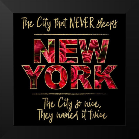 NYC Glam 5 Black Modern Wood Framed Art Print by Hogan, Melody