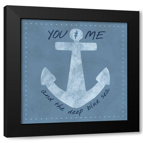 You And Me Black Modern Wood Framed Art Print by Hogan, Melody