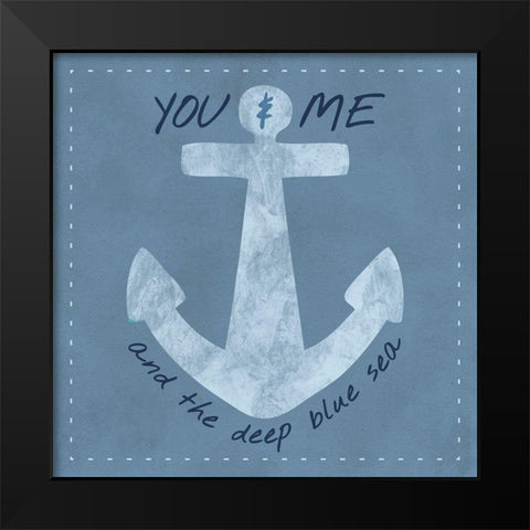 You And Me Black Modern Wood Framed Art Print by Hogan, Melody