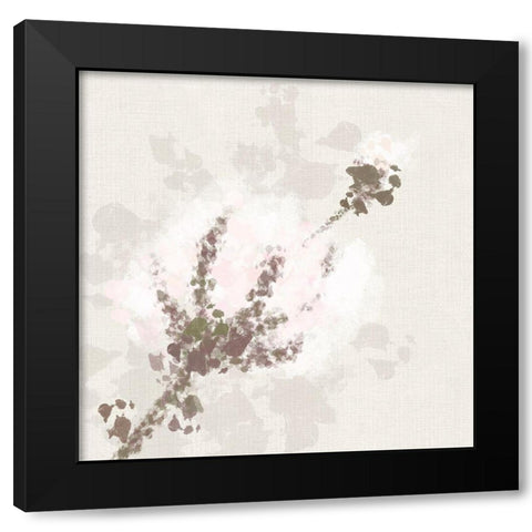 Cotton Boll 1 Black Modern Wood Framed Art Print by Hogan, Melody