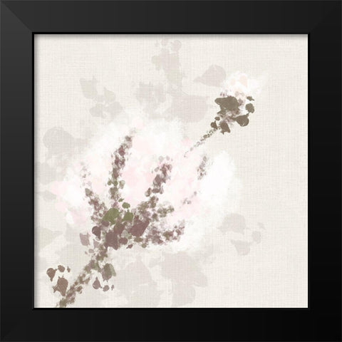 Cotton Boll 1 Black Modern Wood Framed Art Print by Hogan, Melody