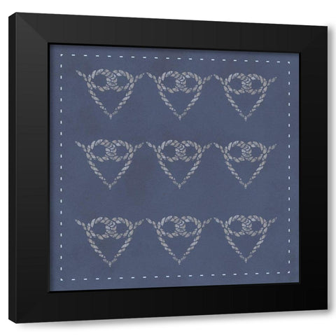 Lots of Knots Black Modern Wood Framed Art Print with Double Matting by Hogan, Melody