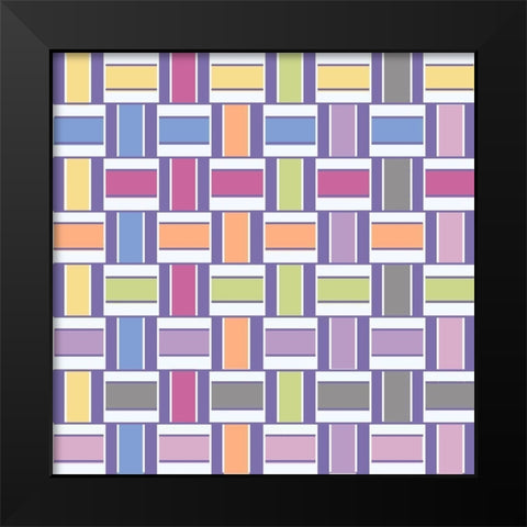 Mood Boost Weave 1 Black Modern Wood Framed Art Print by Hogan, Melody