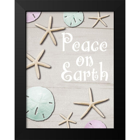 Peace On Earth Black Modern Wood Framed Art Print by Hogan, Melody