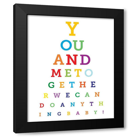 You and Me Black Modern Wood Framed Art Print with Double Matting by Hogan, Melody
