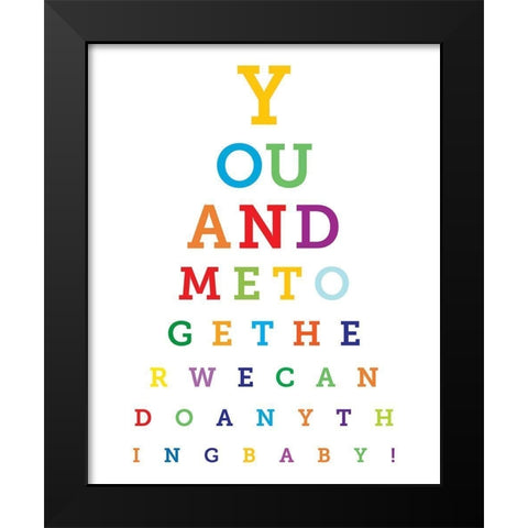You and Me Black Modern Wood Framed Art Print by Hogan, Melody