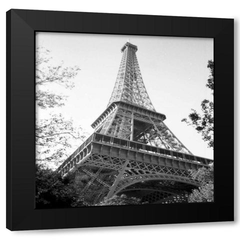 Eiflel Tower Square Black Modern Wood Framed Art Print by Joseph, Michael