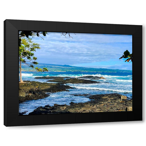 Hamakua Gaze Black Modern Wood Framed Art Print with Double Matting by Nebula, Melissa