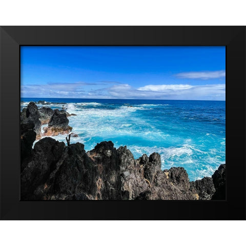 Puna Churn Black Modern Wood Framed Art Print by Nebula, Melissa