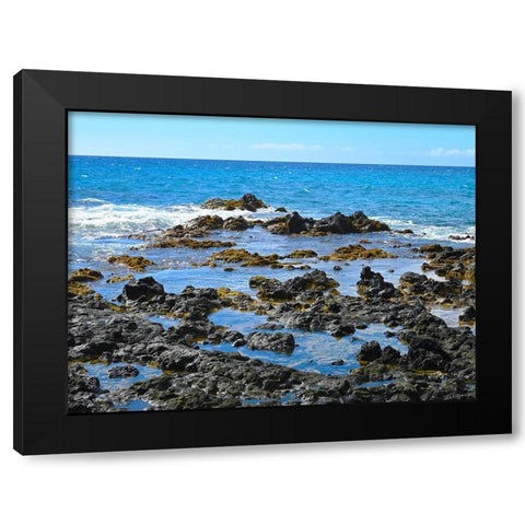 Kona Rocky Coast 2 Black Modern Wood Framed Art Print with Double Matting by Nebula, Melissa