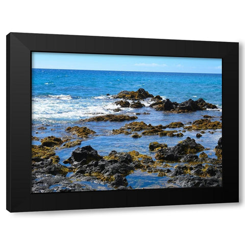 Kona Rocky Coast 3 Black Modern Wood Framed Art Print with Double Matting by Nebula, Melissa