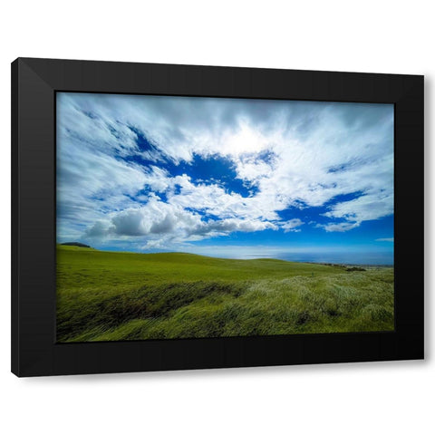 Hills of Kohala Black Modern Wood Framed Art Print with Double Matting by Nebula, Melissa