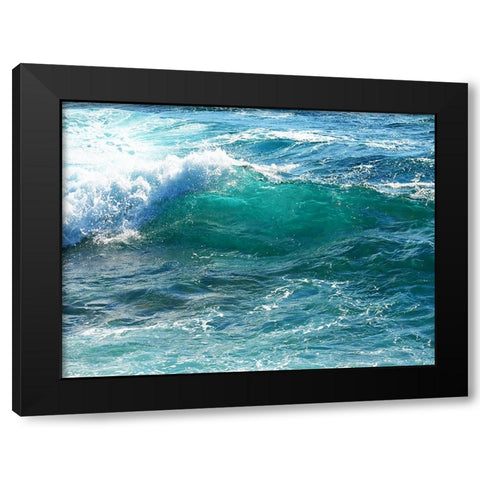 Shoreline 3 Black Modern Wood Framed Art Print with Double Matting by Nebula, Melissa