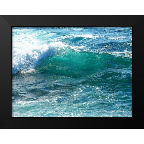 Shoreline 3 Black Modern Wood Framed Art Print by Nebula, Melissa