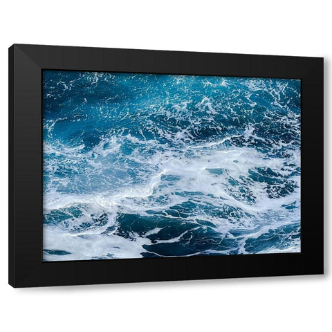 Aquatic Foamy Goodness Black Modern Wood Framed Art Print with Double Matting by Nebula, Melissa