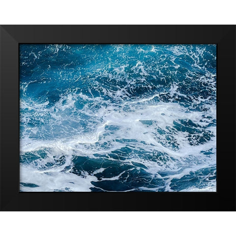 Aquatic Foamy Goodness Black Modern Wood Framed Art Print by Nebula, Melissa