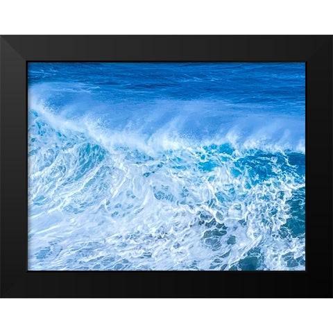 Great Wall of Water Black Modern Wood Framed Art Print by Nebula, Melissa