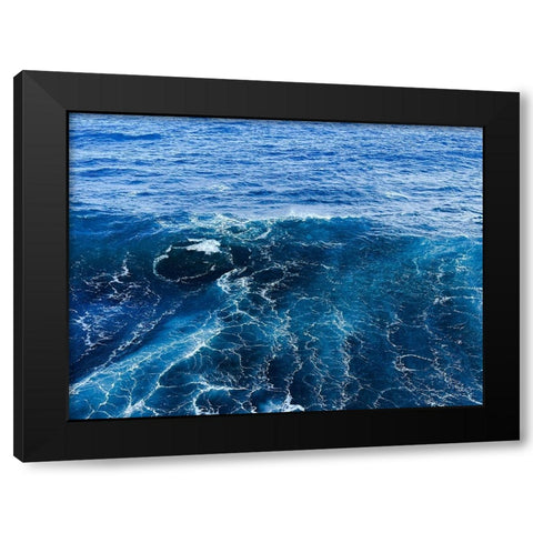 Ocean Churn Black Modern Wood Framed Art Print by Nebula, Melissa