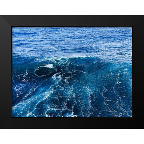 Ocean Churn Black Modern Wood Framed Art Print by Nebula, Melissa