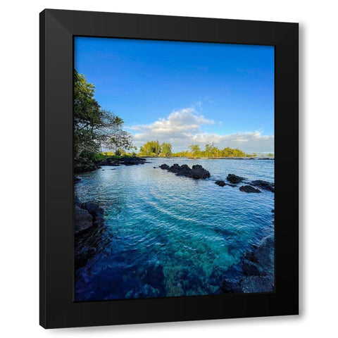 Pacific Ohm Black Modern Wood Framed Art Print by Nebula, Melissa