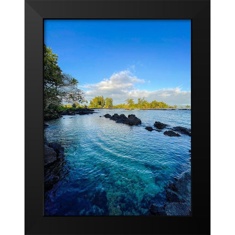 Pacific Ohm Black Modern Wood Framed Art Print by Nebula, Melissa