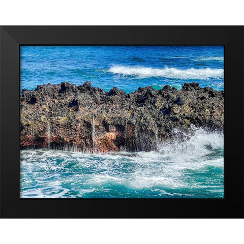 Onomea Cleanse Black Modern Wood Framed Art Print by Nebula, Melissa