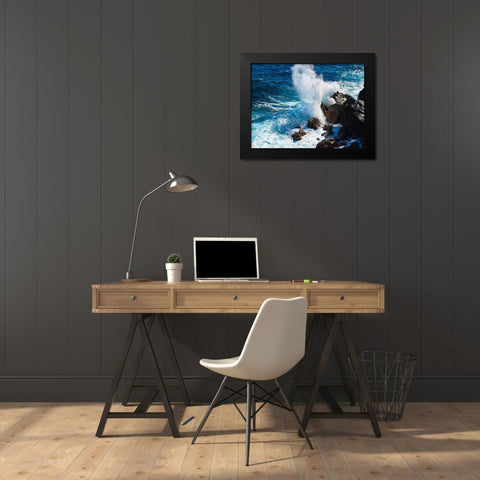 Puna-Shoreline Black Modern Wood Framed Art Print by Nebula, Melissa