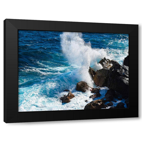 Puna-Shoreline Black Modern Wood Framed Art Print with Double Matting by Nebula, Melissa