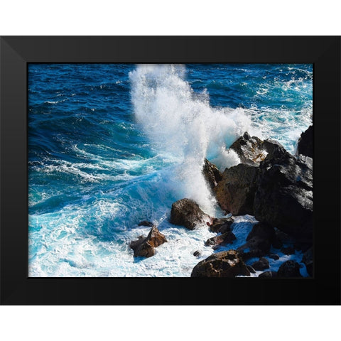 Puna-Shoreline Black Modern Wood Framed Art Print by Nebula, Melissa