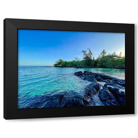 Rise And Cool Black Modern Wood Framed Art Print with Double Matting by Nebula, Melissa