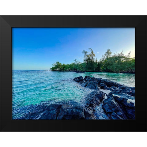 Rise And Cool Black Modern Wood Framed Art Print by Nebula, Melissa