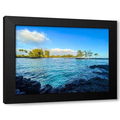 Tidal Calm Black Modern Wood Framed Art Print by Nebula, Melissa