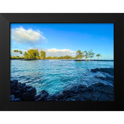 Tidal Calm Black Modern Wood Framed Art Print by Nebula, Melissa