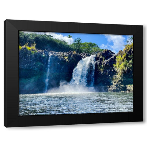 Wailuku Cleanse Black Modern Wood Framed Art Print by Nebula, Melissa