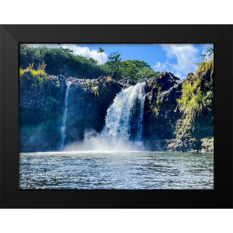 Wailuku Cleanse Black Modern Wood Framed Art Print by Nebula, Melissa