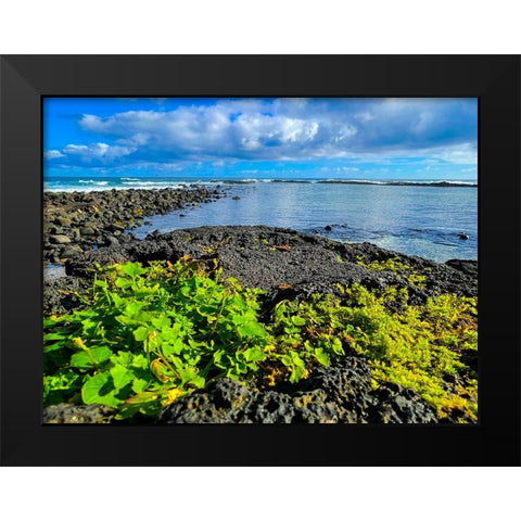 Hilo Morning Rise Black Modern Wood Framed Art Print by Nebula, Melissa