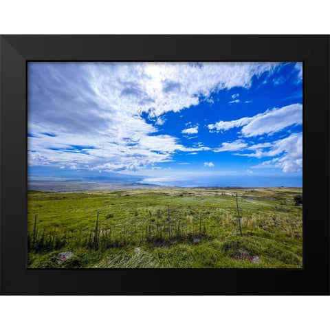 Country Road On Kohala Coastline Black Modern Wood Framed Art Print by Nebula, Melissa