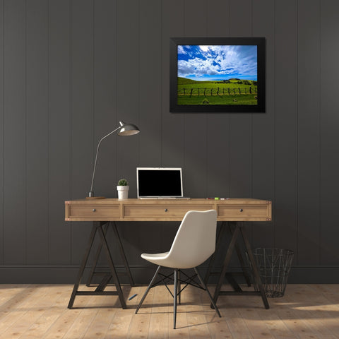 Kohala Countryside Black Modern Wood Framed Art Print by Nebula, Melissa