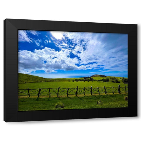 Kohala Countryside Black Modern Wood Framed Art Print by Nebula, Melissa