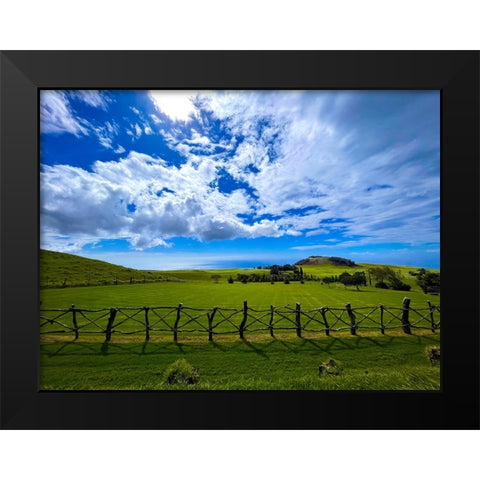 Kohala Countryside Black Modern Wood Framed Art Print by Nebula, Melissa