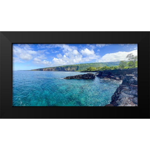 Kealakekua Breathway Black Modern Wood Framed Art Print by Nebula, Melissa