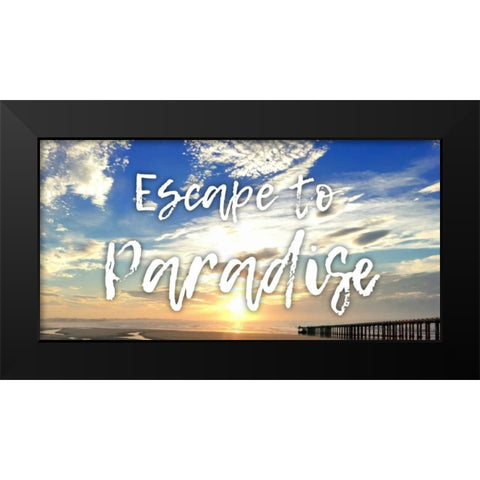Beach Stroll 1 Black Modern Wood Framed Art Print by Prime, Marcus
